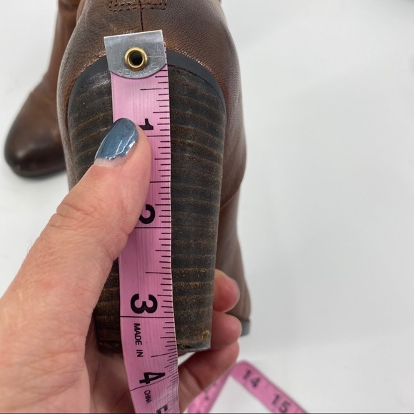 Vince Camuto Hadley brown leather bootie 8 - Picture 9 of 12